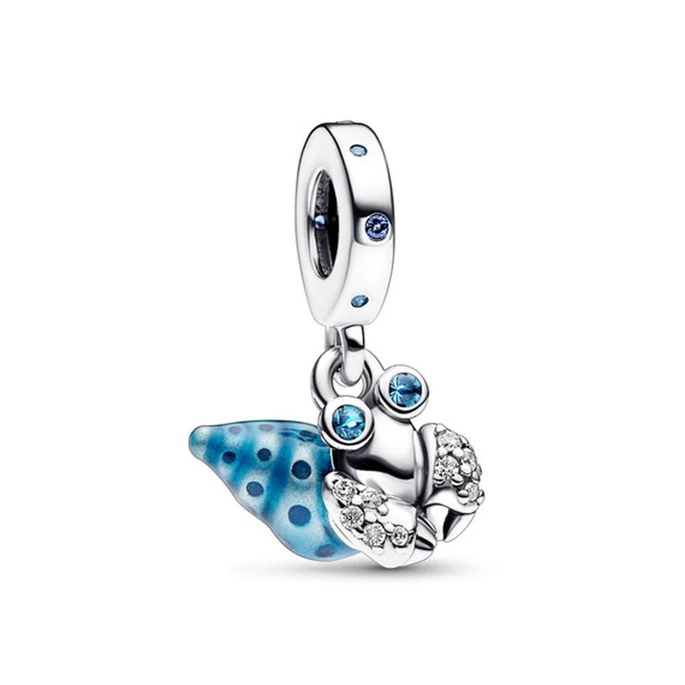 Sterling Silver Hot Sale  Ocean World Series Sea Turtle Starfish Little Crab Octopus Fashion Bead Fit Lady Bracelet DIY Jewelry