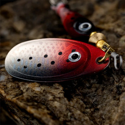 Rotating Metal Spinner Fishing Lures 9.1g 7cm Rotating Sequin Artificial Hard Baits Crap Bass Pike Treble Hook Fishing Tackle