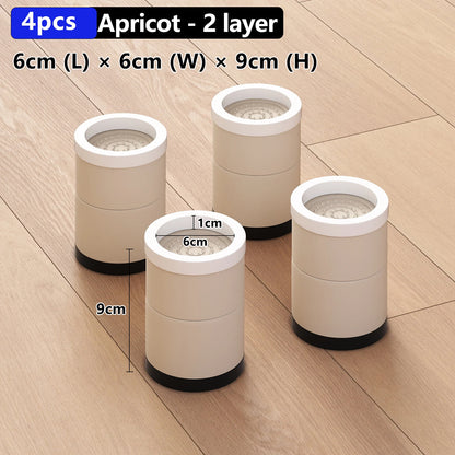 Stackable Furniture Heightening Foot Pads: Table Leg Pads, Coffee Table & Cabinet Base Risers, Bed Leg Heightening Pads