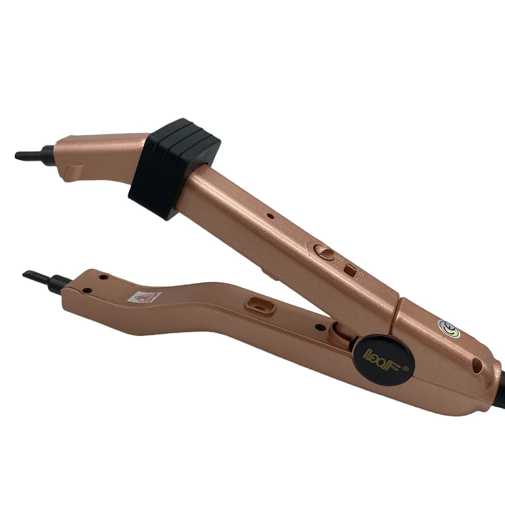 Loof golden Heat Hair Connector, Temperature Controllable Heat Iron Hair Extension Tools Kit