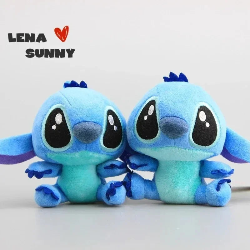 Lot Cute Cartoon Lilo and Stitch Small Pendant Plush Toy, 10CM Kawaii Plush Keychain Kids Best Christmas Gift Toys