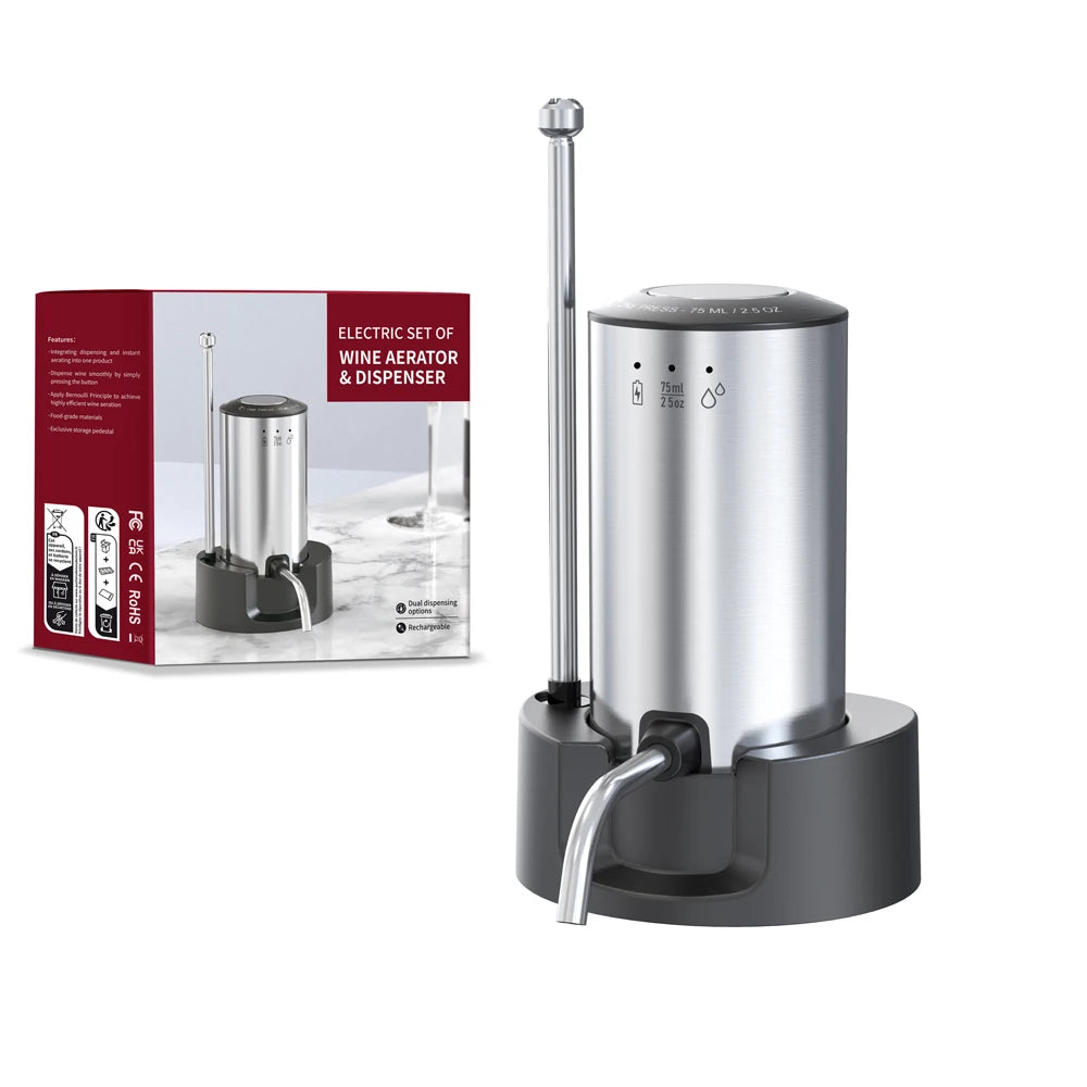 Intelligent Electric Wine Aerator and Dispenser Automatic Wine Dispenser Bar Tools TYPE-C Rechargeable