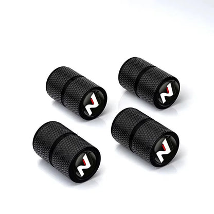 4Pcs Car Wheel Tire Valve Caps Air Stem Covers For N Line Sonata Tucson Azera Elantra Veloster Kona Santa Accessories
