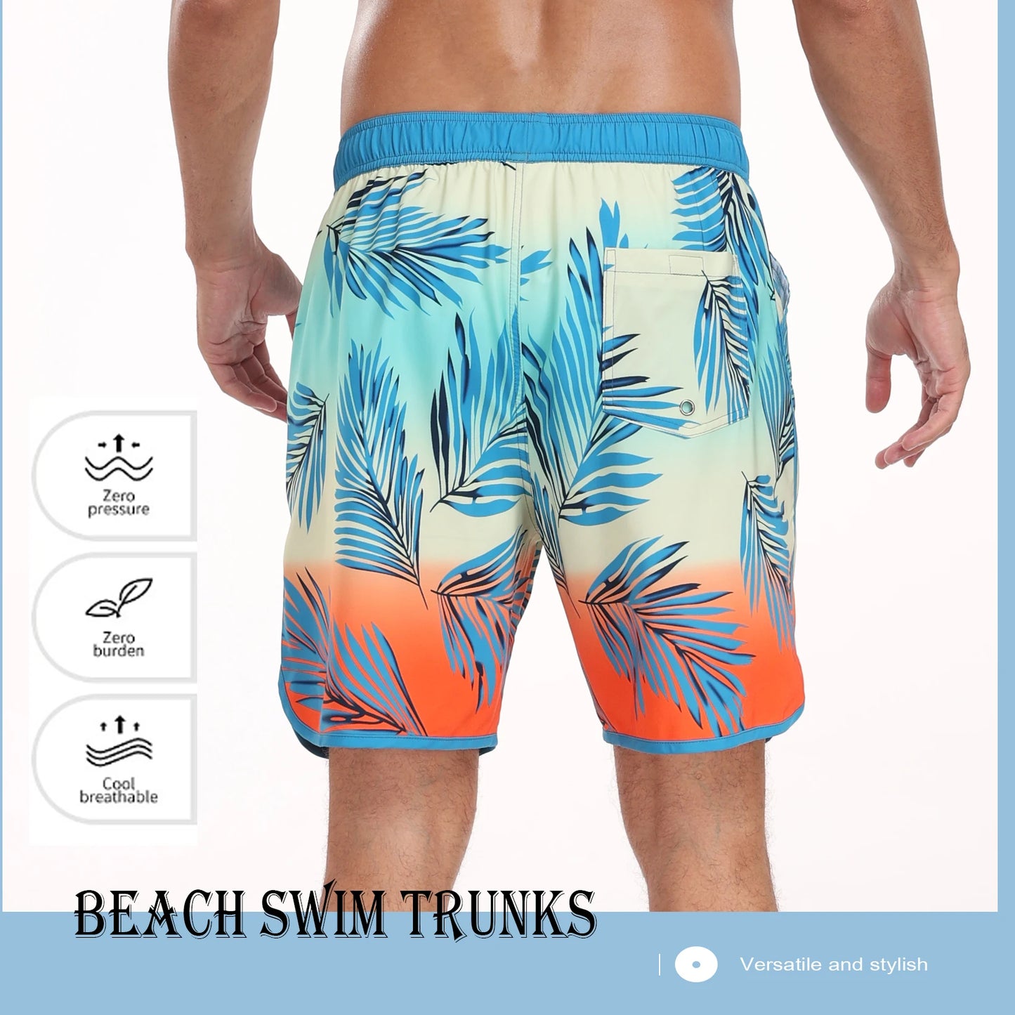 Summer men's hot selling beach pants, casual vacation printed men's pants, comfortable and breathable street clothing