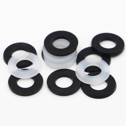 50/100 x M2 M2.5 M3 M4 M5 M6 M8 M10 M12, White Black Plastic Nylon Flat Washer, Plane Spacer, Insulation Gasket Ring For Screw Bolt