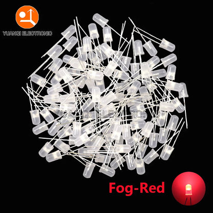 5mm LED Diode, F5 Assorted Kit, White Green Red Blue Yellow Orange Pink Purple Warm White, DIY Light Emitting Diode