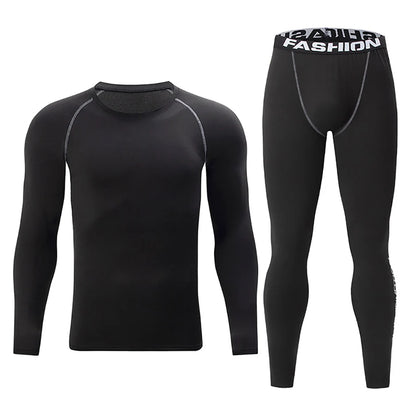2 piece, men's warm corset, Ski warm suit, Corset jacket and trousers, Men's fitness pants shirt, running yoga athletes sports pants