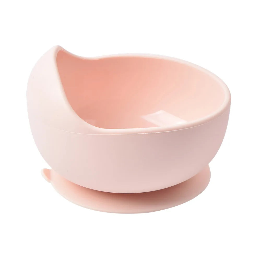 28Colors Baby Silicone Suction Bowls for Kids Waterproof Baby Feeding Tableware Spoon Children Dishes Kitchenware Infant Plates