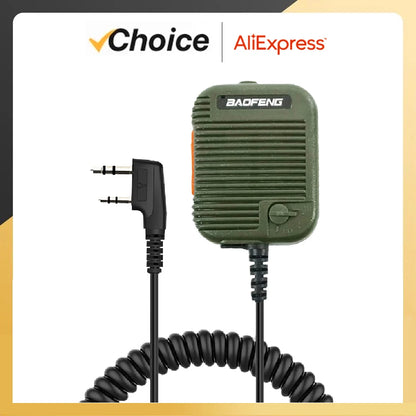 Baofeng AR-152 Mic Walkie Talkie Microphone PTT Radio Speaker Kenwood 2-Pin Type Handheld Mic For UV-K5 UV-16 UV-13 UV5R K Plug