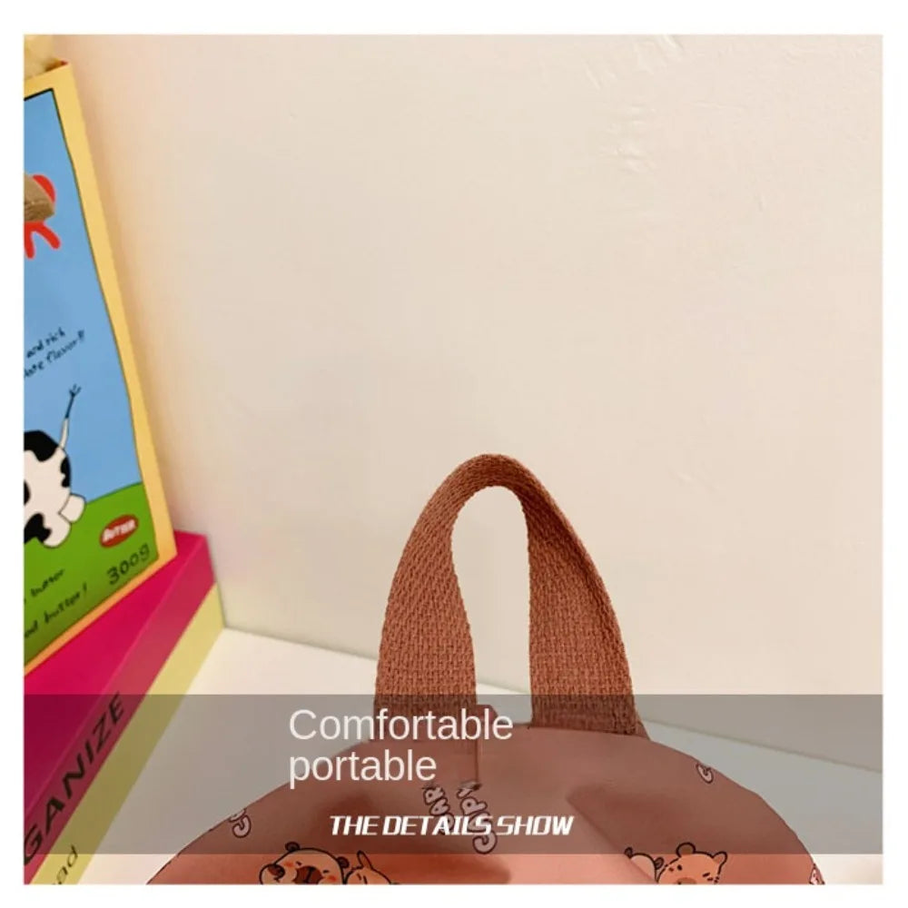 Cute Large Capacity Capybara Backpack, Cartoon Breathable Student Schoolbag, Nylon Ultra-light Book Bag, Back to school Girl