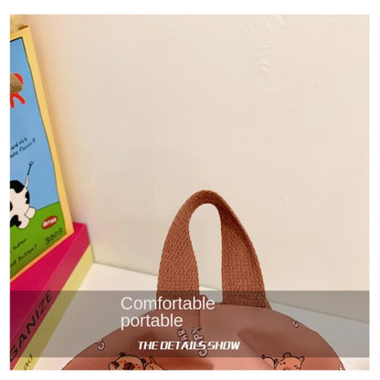 Cute Large Capacity Capybara Backpack, Cartoon Breathable Student Schoolbag, Nylon Ultra-light Book Bag, Back to school Girl