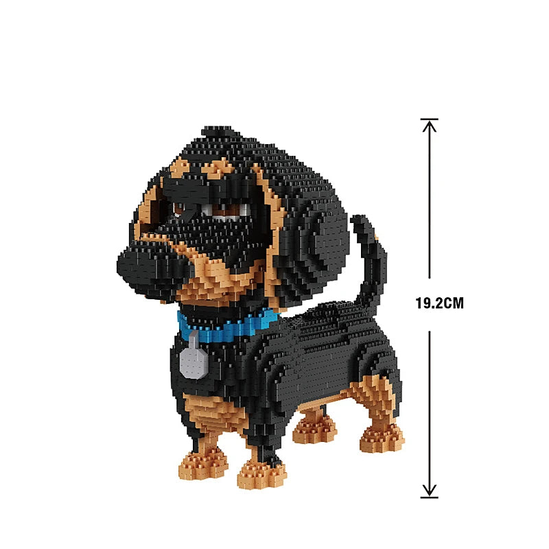 Cartoon Animal Building Blocks Creative Pet Dog And Cat Assembly Toy DIY Educational Puzzle Parent-Child Interactive Toy Cartoon