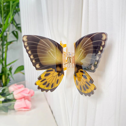 1pc ultra-fantasy simulation butterfly clip temperament hair clip for pinning hair shark clip hair accessory head accessory