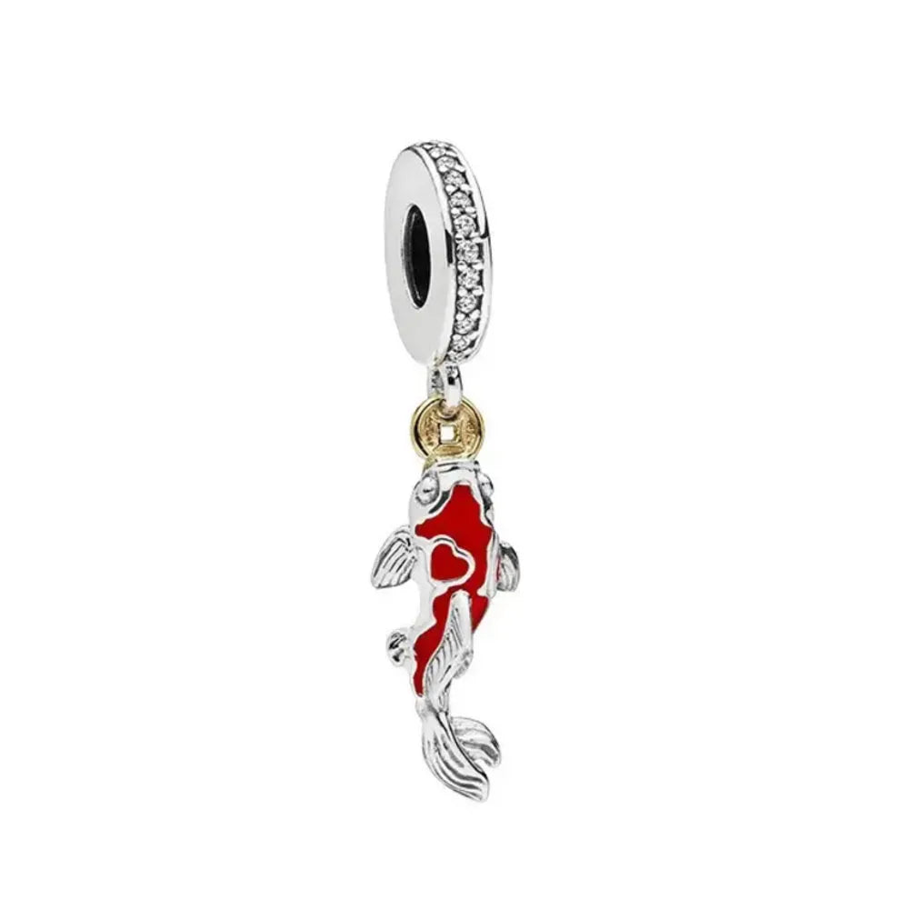 925 Plata Tortuga marina cangrejo Pulpo Dijes Delfín estrella de mar Colgante Ajuste Pulsera Original Mujer DIY Accesorios Joyería Regalo
