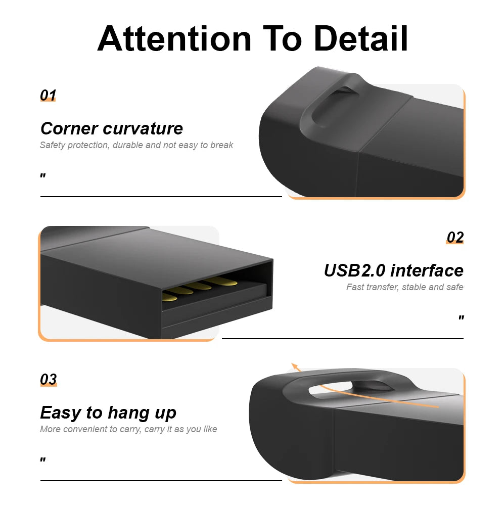 Super Mini Pen Drive 64GB Negro USB Flash Drive 32GB Regalos de empresa creativos Memory Stick Pendrive de capacidad real 16GB USB Stick