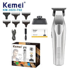 Kemei KM-3023-702 Baber Professional Hair Clipper Hair Cutting Machine With Charging Base For Men Electric Hair Trimmer Men Gift