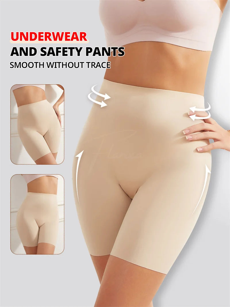 Flarixa High Waist Safety Shorts Anti Light for Women Anti Chafing Boxers Underwear Protective Panties Under Dress Cycling Pants