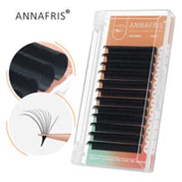 GLAMLASH Colored Lashes Lake Blue/Lavender/Cinnamon/Dark Green/Matcha Grey Individual Natural False Colorful Eyelash Extension