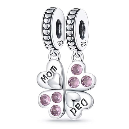 Hot Selling 925 Silver Pink Cake, Dog Paw, Luggage, Cup Bead Pendant Suitable for European Original Bracelet DIY Exquisite Jewelry