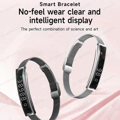 New Health Smart Bracelet Men Women Fitness Sports Band Stress Test HRV Monitor Waterproof Pedometer Smart Watch for Android iOS