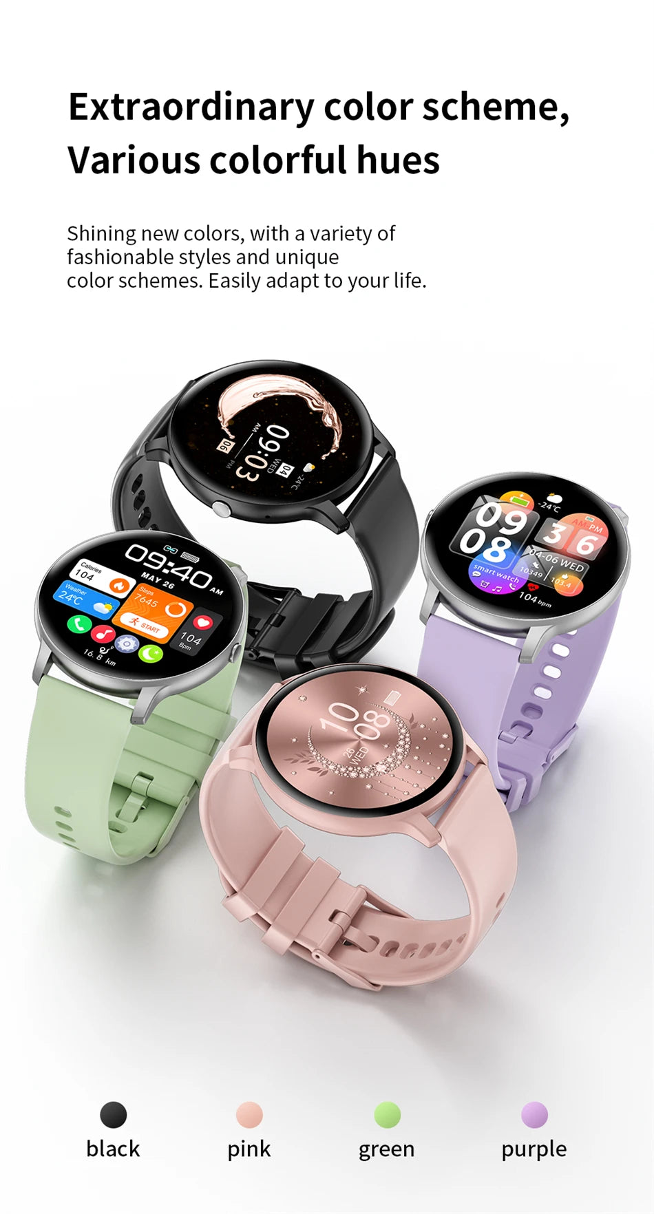 LIGE New Smart Watch Women, Bluetooth Call Sports Fitness Watches, Heart Rate Health Monitor Smartwatch Ladies For Android iOS