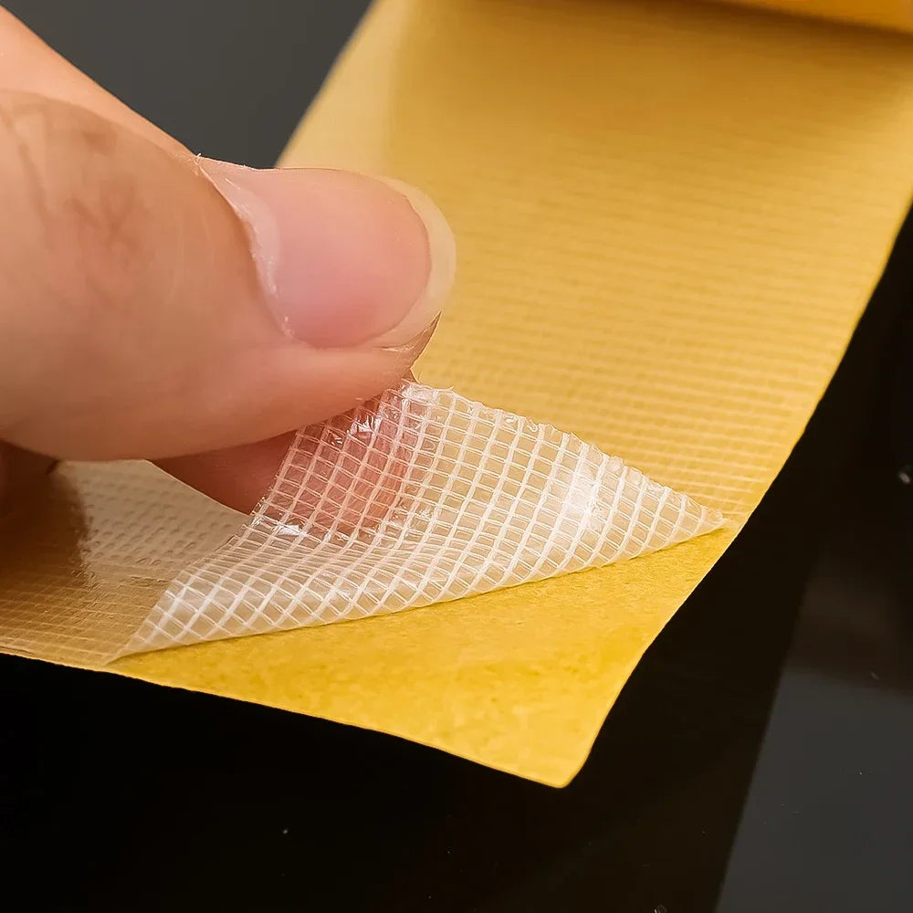 Cinta de doble cara con base de tela, transparente, de alta resistencia, autoadhesiva, con malla de fijación, impermeable, alta viscosidad, pegatinas para alfombras