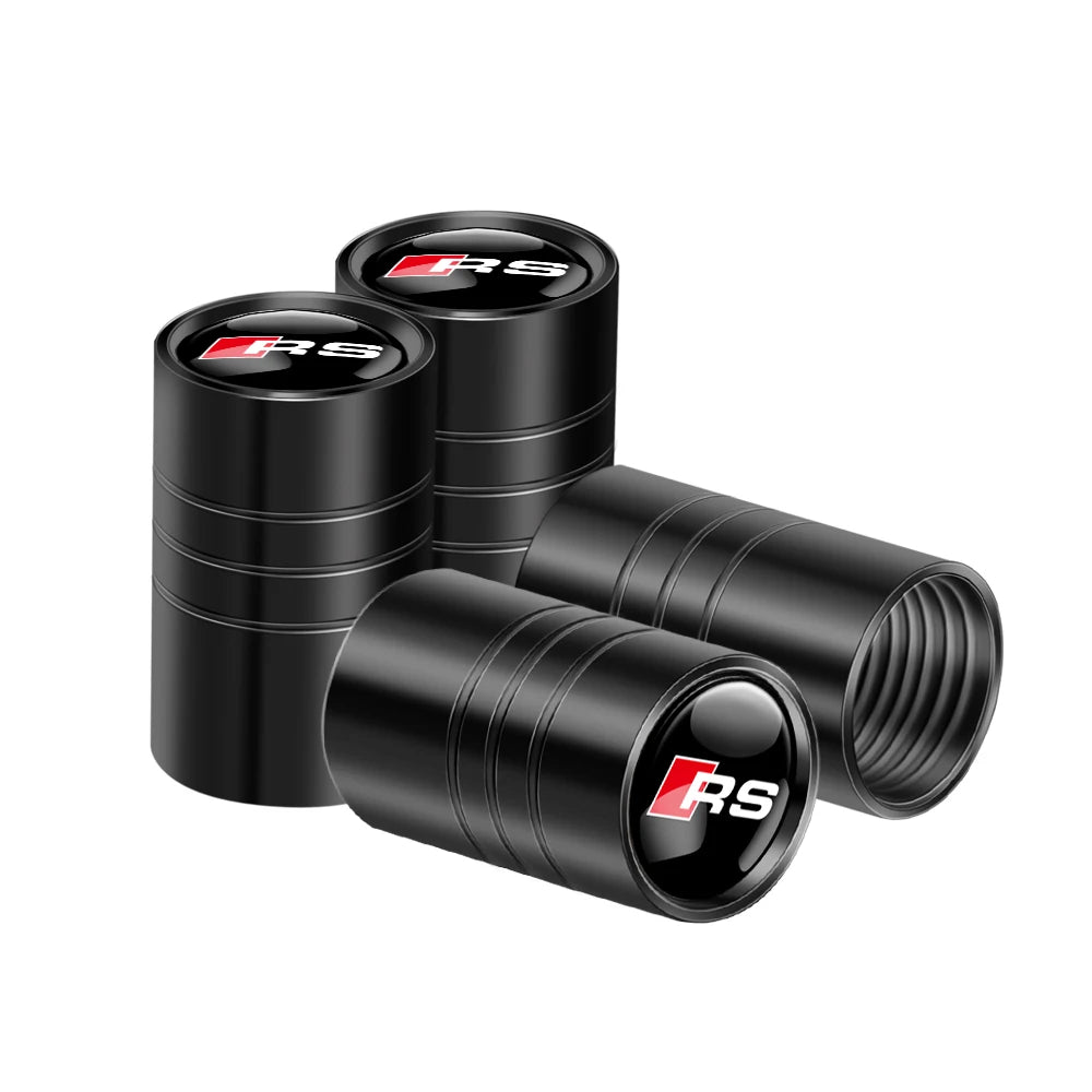 Tapas de válvula de neumático para coche con logotipo, accesorios para Audi Sline RS S TT A1 A2 A3 A4 A5 A6 A7 A8 8P B6 B7 B8 C5 C6