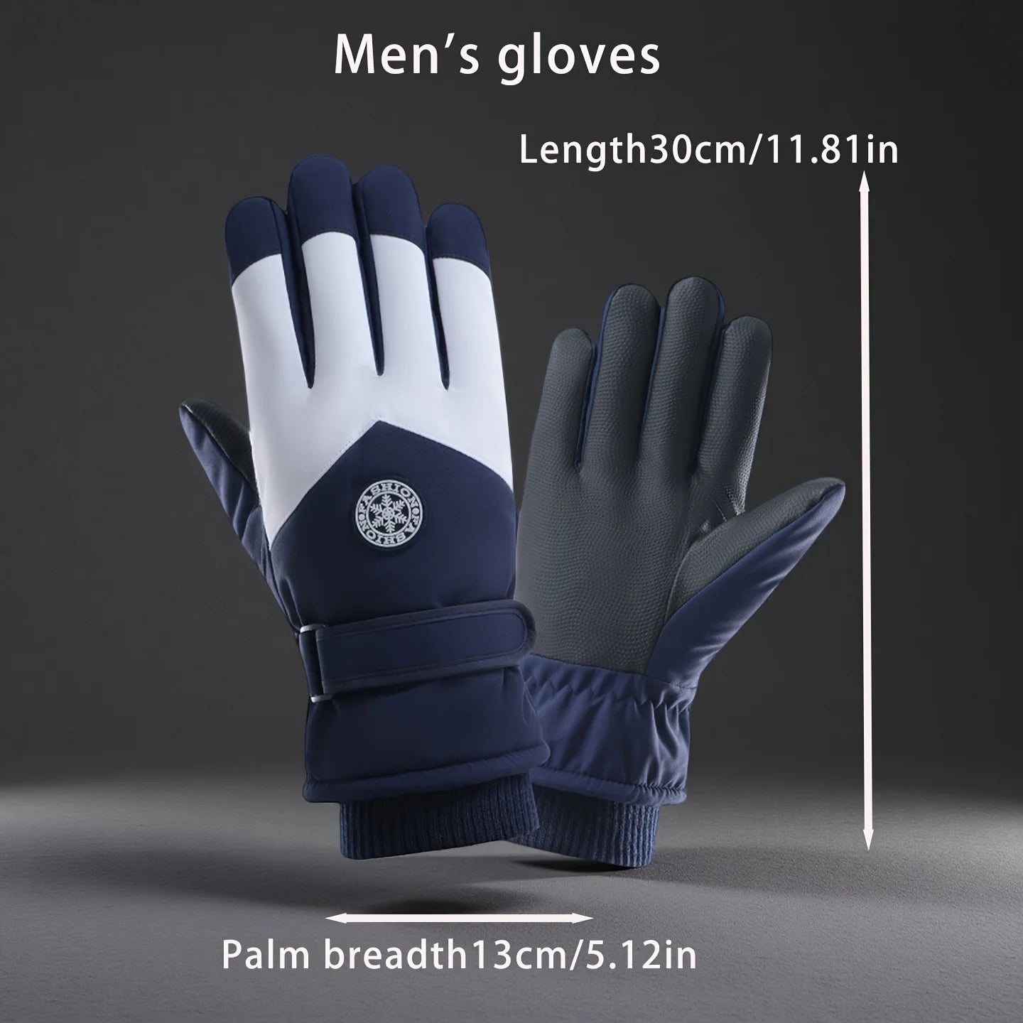 Autumn and winter women's gloves touch screen windproof and warm riding snow play men's and women's warm gloves