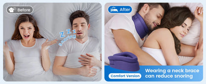 VELPEAU Neck Brace for Pain Relief and Spine Pressure, Adjustable Foam Neck Support Collar for Snoozing and Sleep Apnea