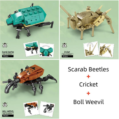 Ladybug Insects Building Blocks Toys Set - Long-Lasting Play for Kids, Great Collectible Models Dragonfly Mantis Housefly & More