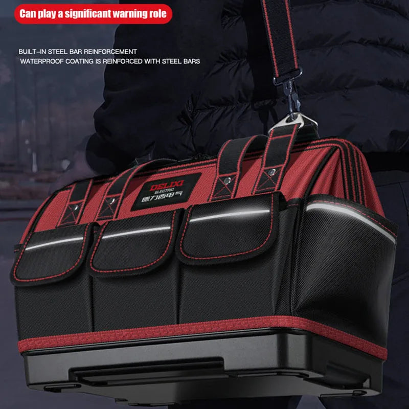 2026 New1680D Oxford Cloth Tool Bag Professional Electrician Wrench Waterproof Working Multifunction Organizing Storage Tool Bag