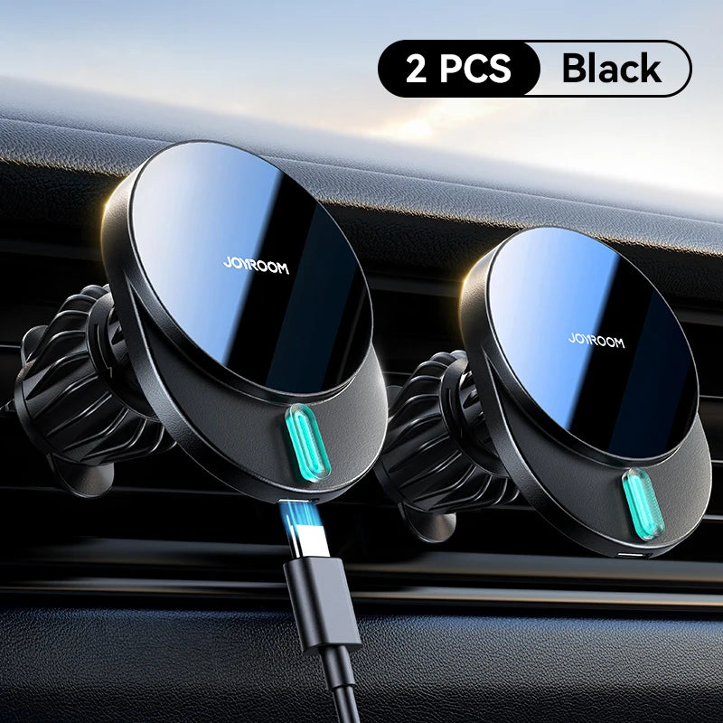 15W Magnetic Phone Holder Mount Charger, Fast Wireless Car Charger for iPhone 16/15/14/13, Air Vent Car Phone Mount 1/2pcs, JOYROOM