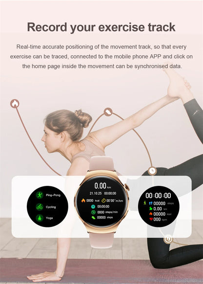 New GPS NFC Bluetooth Call Smartwatch, Women Watch, 4 mini Sports Track, Heart Rate Oximetry Monitoring Health Smartwatch For Woman