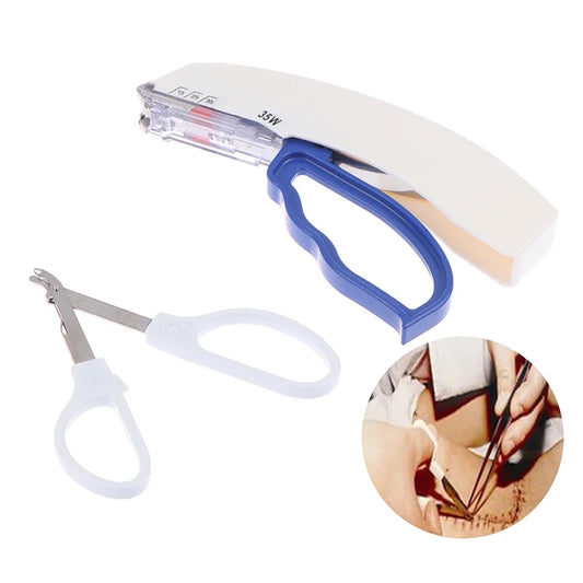 35W Disposable Medical Skin Stapler Surgery Sterile Skin Stitching Skin Stapling Stitching Device Clipper Stapler Needle Remover