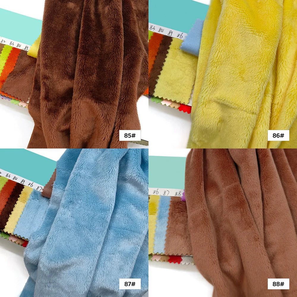 45x50cm 34~66# Plush Fabric For Sewing 5mm Pile Length 100 Polyester Hair Material For Popular Cotton Dolls DIY Handmade Fabric