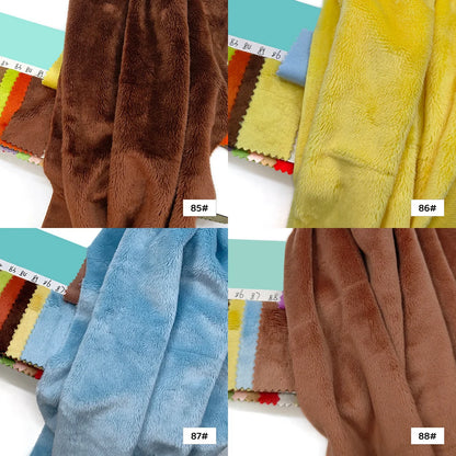 45x50cm 34~66# Plush Fabric For Sewing 5mm Pile Length 100 Polyester Hair Material For Popular Cotton Dolls DIY Handmade Fabric