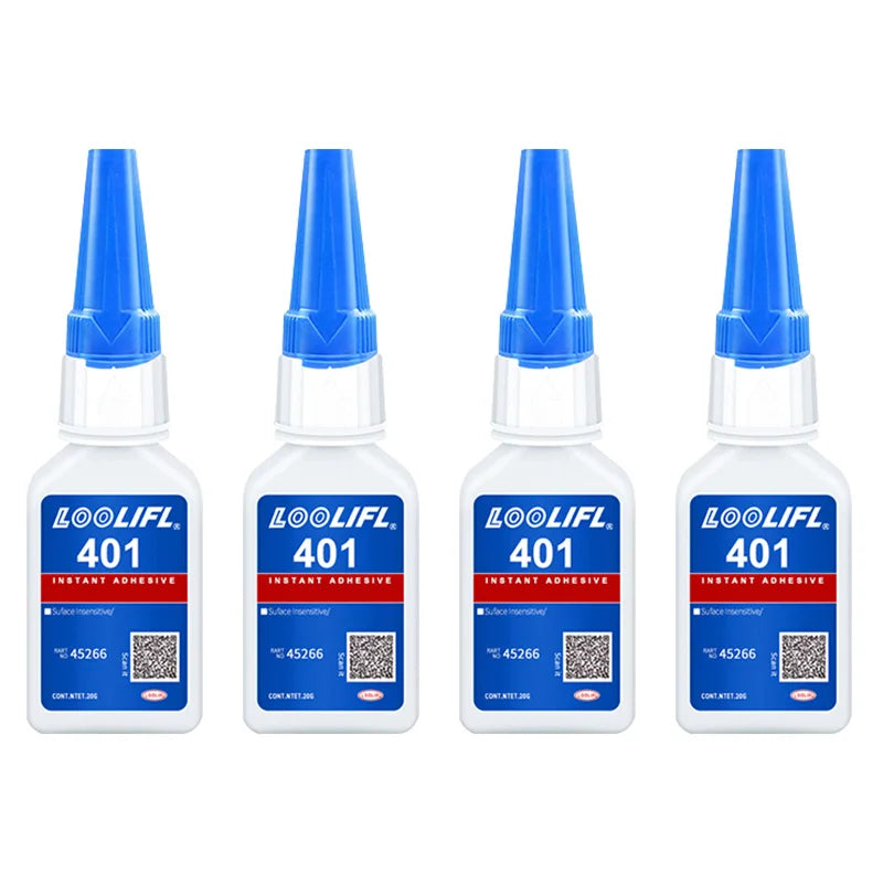 strong transparent 401 adhesive, rubber repair, multifunctional adhesive for metal plastic parts. Excellent bonding tool, 20ml