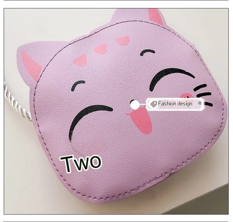 Cartoon Kids Bag, Fashion Cute Cat Crossbody Bag, Coin Wallet Lovely Hand Bags for Boys and Girls, Mini Shoulder Bags