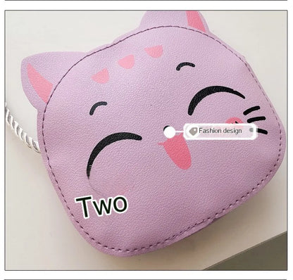 Cartoon Kids Bag, Fashion Cute Cat Crossbody Bag, Coin Wallet Lovely Hand Bags for Boys and Girls, Mini Shoulder Bags