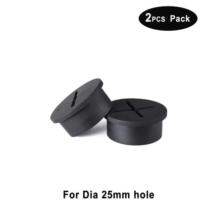 Desk Cord Grommet, Flexible Silicone Cable Hole Cover, Wire Organizer, Cable Pass Through, Round Gasket White