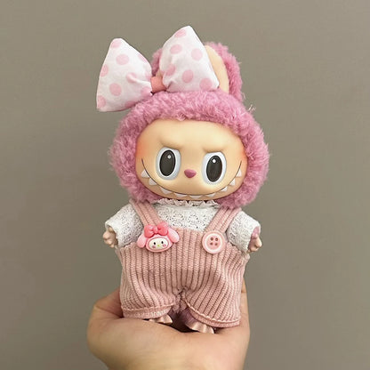 Cute Doll Clothes Outfit Accessories For 17cm Labubu V2 V1 Doll Clothing Different styles Cosplay dress Kid Toy Gifts