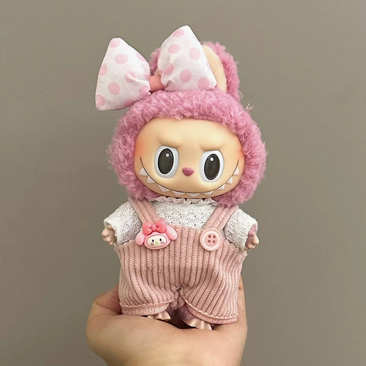 Cute Doll Clothes Outfit Accessories For 17cm Labubu V2 V1 Doll Clothing Different styles Cosplay dress Kid Toy Gifts
