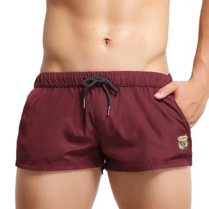 Men's Summer Beach Shorts, Swimwear Trunks Board Short Pants, Male Gym Shorts, Swim Surf Fitness Quick Dry Shorts, SEOBEAN