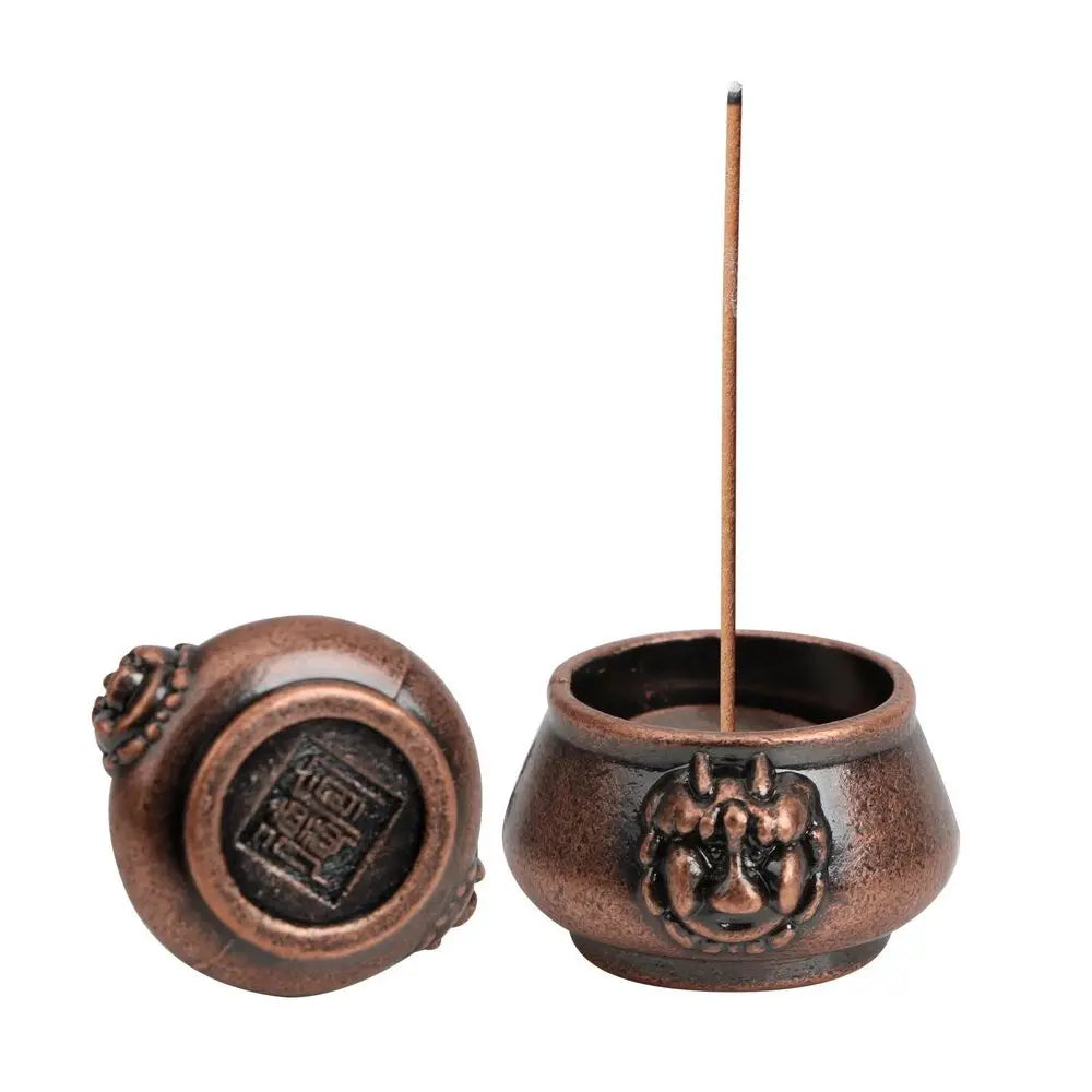 Brass Incense Burner Holder For Incense, Stick Coil Bottle Gourd Shaped Copper Incense Holder, Copper Censer
