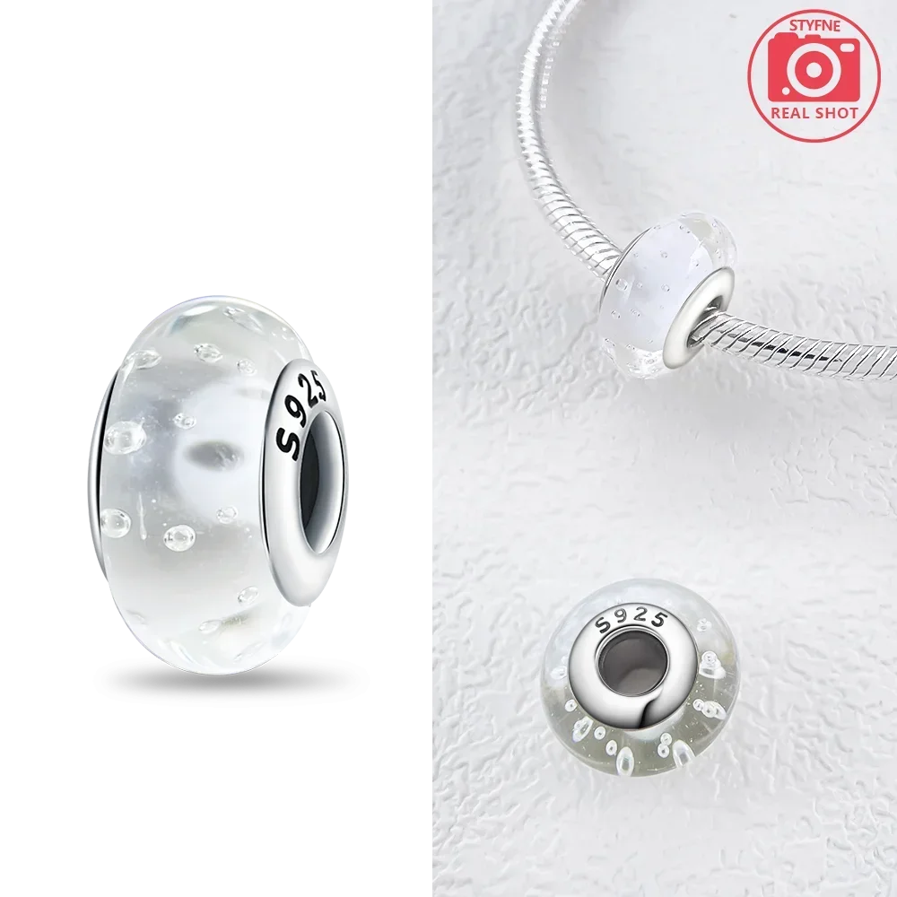 Silver 925 Colorful Flower Series Murano Glass Beads Charm Fit Original Bracelet Murano Glass DIY for Women Jewelry Gift