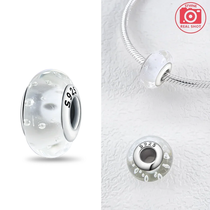 Silver 925 Colorful Flower Series Murano Glass Beads Charm Fit Original Bracelet Murano Glass DIY for Women Jewelry Gift