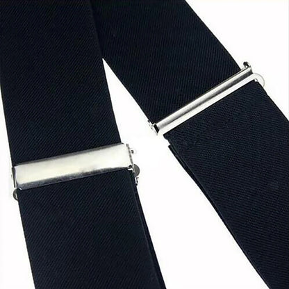 35/25/20mm Wide Men's Suspenders High Elastic Adjustable 4 Strong Clips Heavy Duty X-Back Trousers Braces