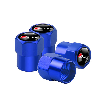 4 tapas de válvula de rueda de coche, accesorios exteriores para AUDI A1 8X A3 8P 8L A4 A5 A6 A7 A8 TT Sportback Sline Q3 Q5 Q7 Q8