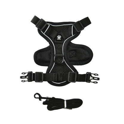 Arnés y correa para gatos para perros pequeños, reflectante, ajustable, para exteriores, para cachorros y gatitos, dispositivo de tracción, entrenamiento táctico, suministros para mascotas