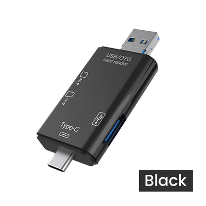 6 in 1 Otg Type C Card Reader Usb 2.0 TF Mirco SD Smart Memory Flash Drive Adapter Micro Mobile Phone Accessories
